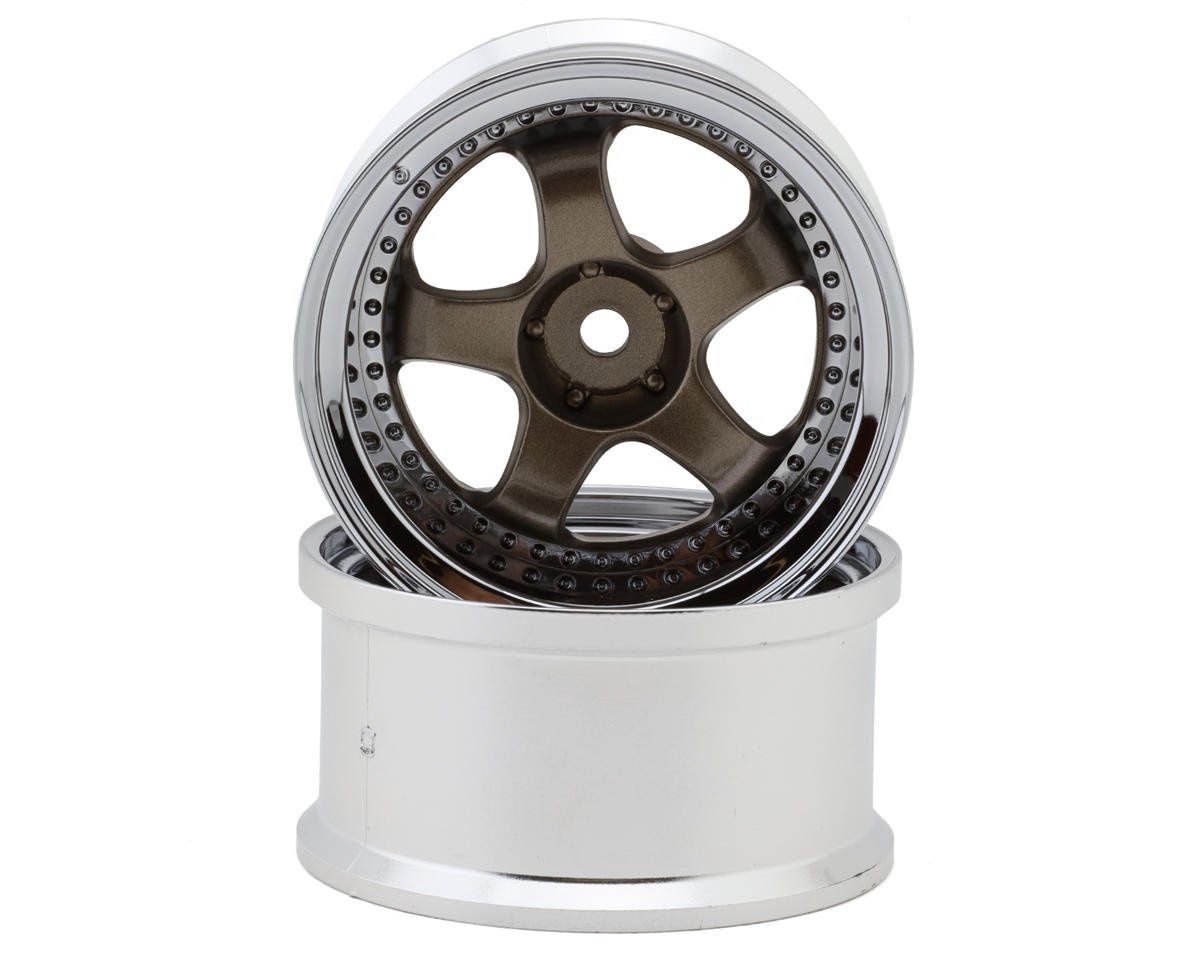 LAB Work Meister S1 1/10 3-Piece Drift Wheels (Bronze/Metallic) (2) (6mm Offset) w/12mm Hex