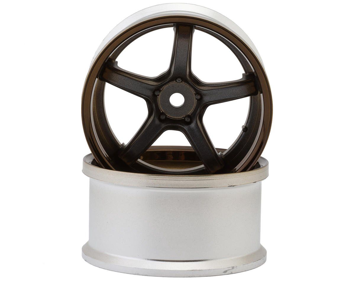 LAB Work Emotion T5R 1/10 2-Piece Concave Drift Wheels (Bronze/Grey) (2) (6mm Offset) w/12mm Hex