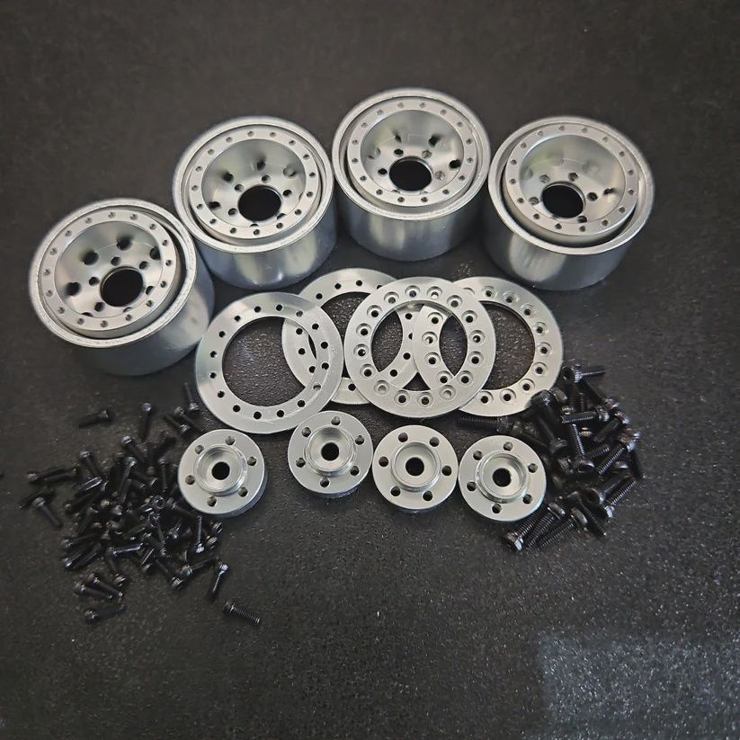 Mofo RC | UPW 1.0" Ultra Premium Wheels Beadlock Wheels, Colour: Silver