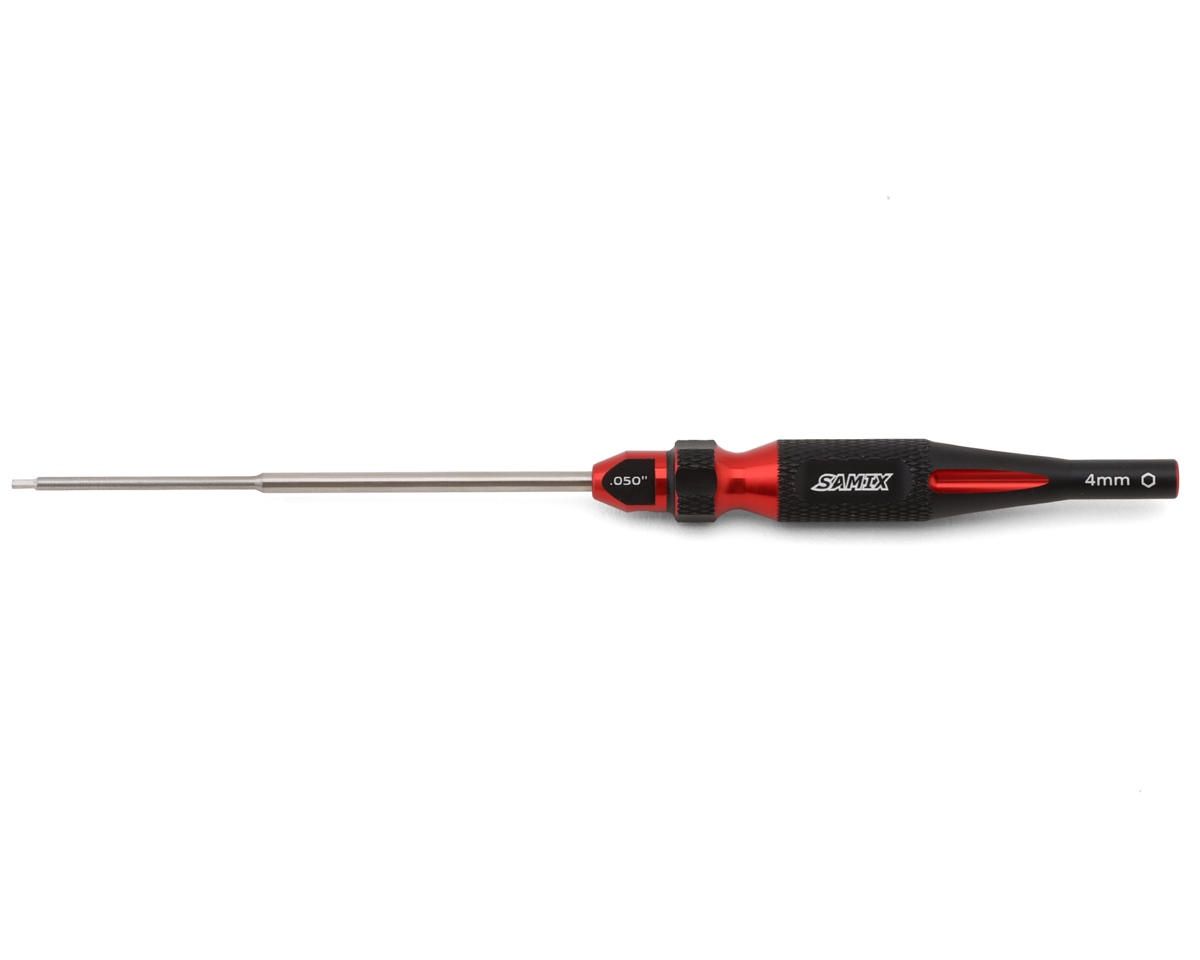 Samix SCX24 2-in-1 Hex Wrench/Nut Driver (.050" Hex/4mm Nut), Colour: Red
