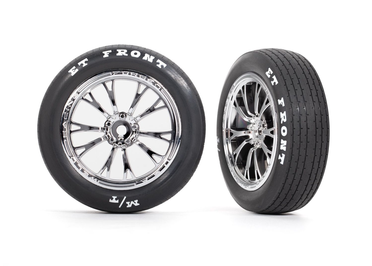 Weld Chrome Front Wheels &amp; MT Tires (2) - 9474R