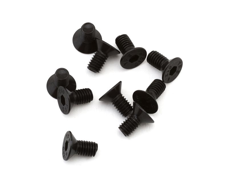 EcoPower 3mm "High Strength" Steel Flat Head Screws (10) (3x6mm)
