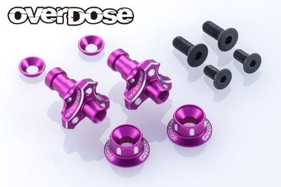 Overdose - Aluminum One Piece Axle Shaft Type-2 (For 0D/RWD Front/5mm/Purple) [OD3983]