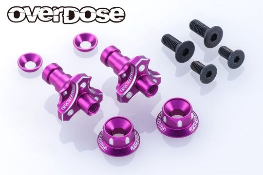 Overdose - Aluminum One Piece Axle Shaft Type-2 (For 0D/RWD Front/5mm/Purple) [OD3983]