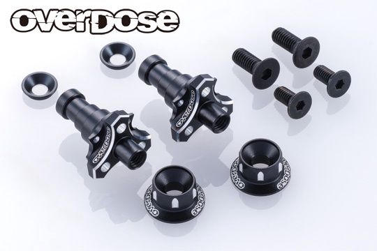 Overdose - Aluminum One Piece Axle Shaft Type-2 (For OD/RWD Front/7mm/Black) [OD3988]
