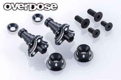 Overdose - Aluminum One Piece Axle Shaft Type-2 (For OD/RWD Front/7mm/Black) [OD3988]