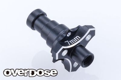 Overdose - Aluminum One Piece Axle Shaft Type-2 (For OD/RWD Front/7mm/Black) [OD3988]