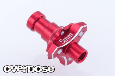 Overdose - Aluminum One Piece Axle Shaft Type-2 (For OD/RWD Front/5mm/Red) [OD3984]