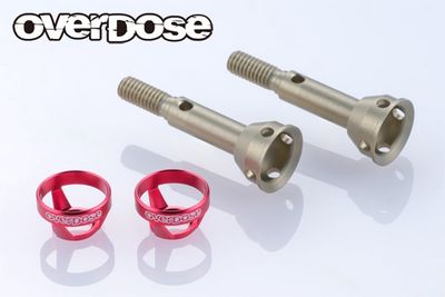 Overdose - Light Weight Aluminum Rear Axle Shaft (For GALM ver.2/Red) [OD3981]