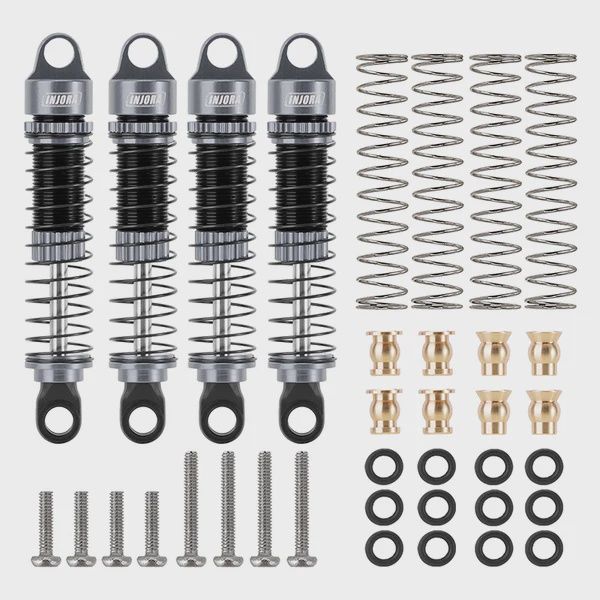 INJORA 53mm Aluminum Threaded Oil Shocks for 1/18 TRX4M (4M-24)