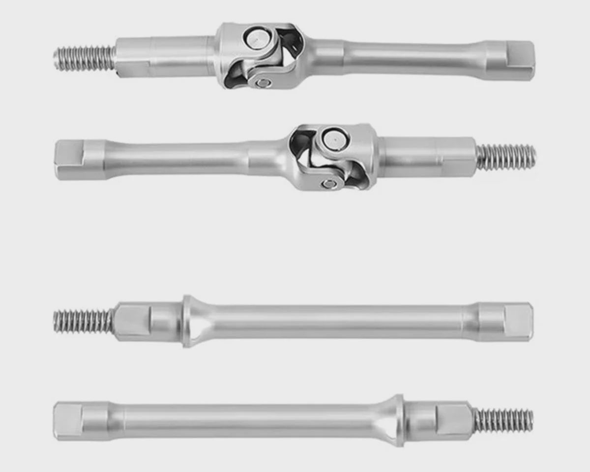 Injora Axial SCX30 Stainless Steel Front CVD &amp; Rear Axle Shafts Set