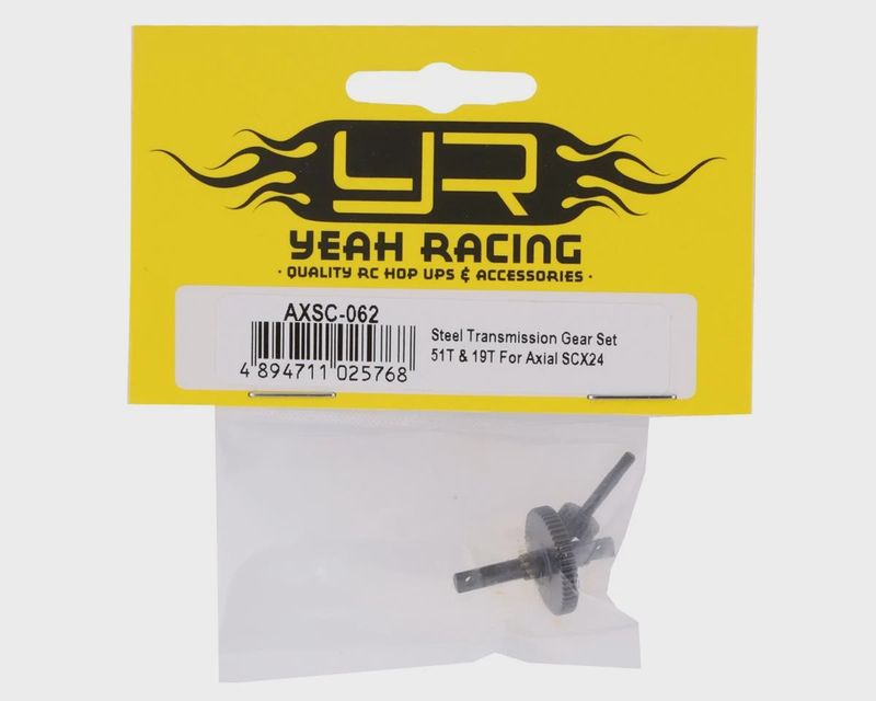 Yeah Racing Axial SCX24 Steel Transmission Gear Set (51T &amp; 19T)