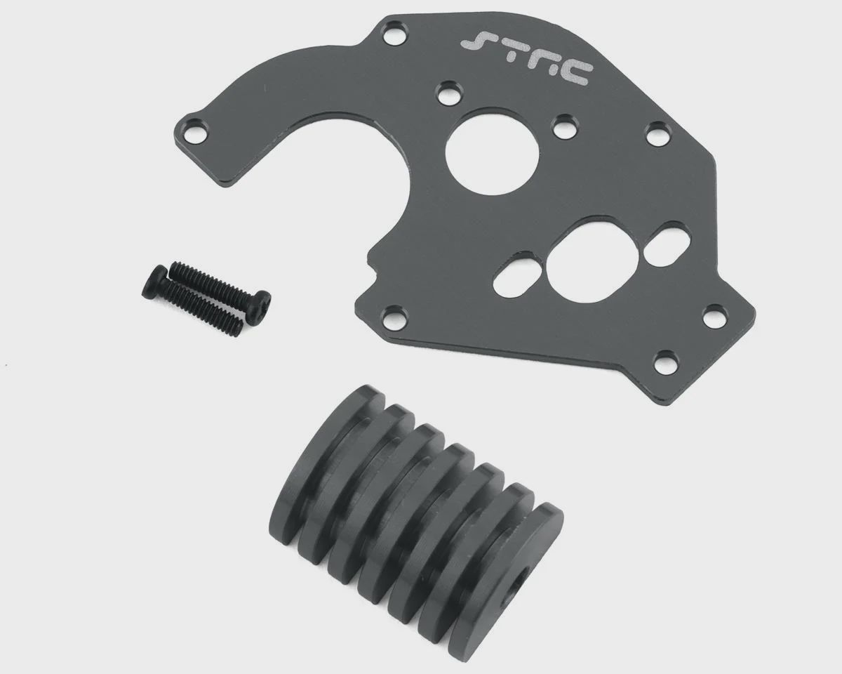ST Racing Concepts Axial SCX24 Aluminum Motor Plate w/Heatsink (Gun Metal)