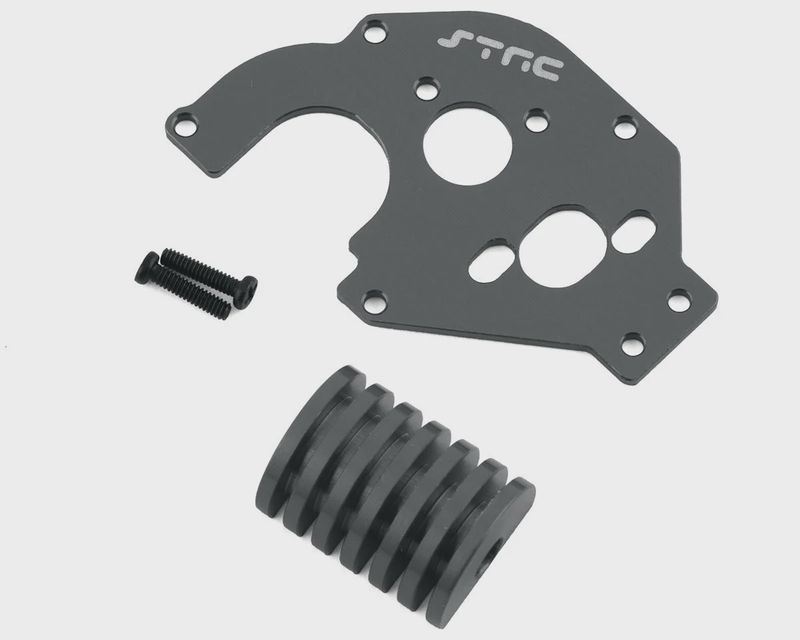 ST Racing Concepts Axial SCX24 Aluminum Motor Plate w/Heatsink (Gun Metal)