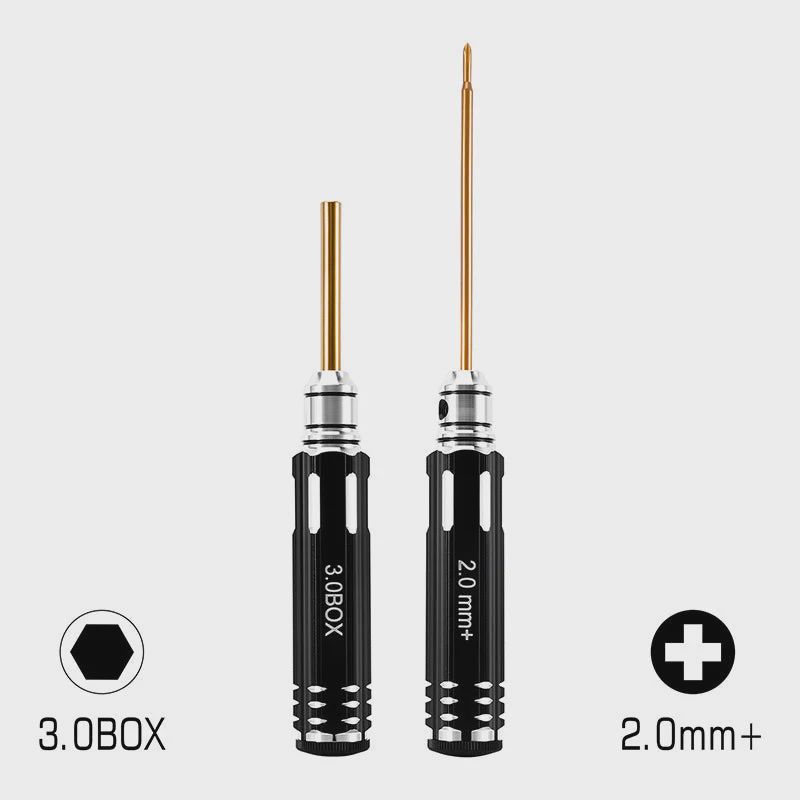 INJORA 2.0mm+ Phillips Screwdriver 3.0mm Hex Nut Driver for 1/30 Axial SCX30
