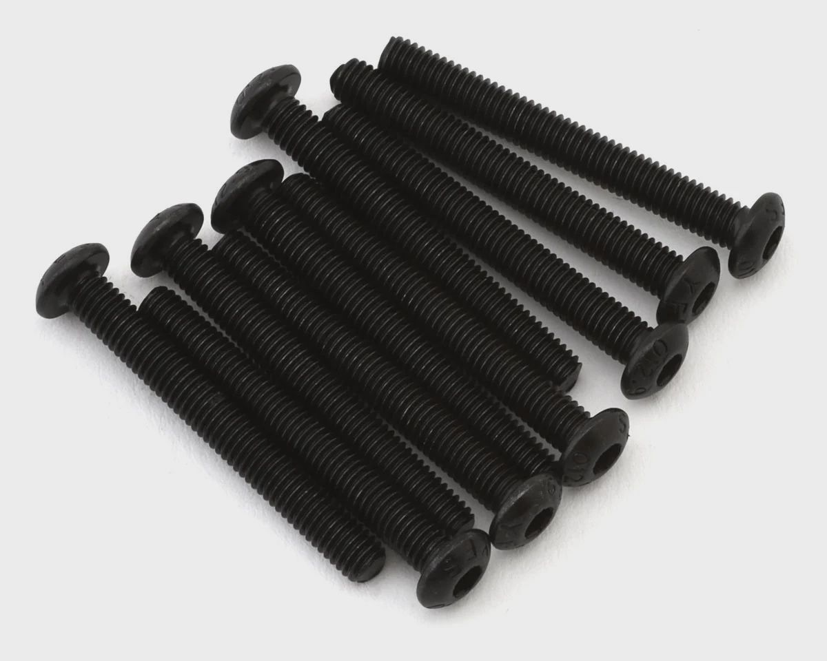 EcoPower 3mm "High Strength" Steel Button Head Screws (10) (3x25mm)