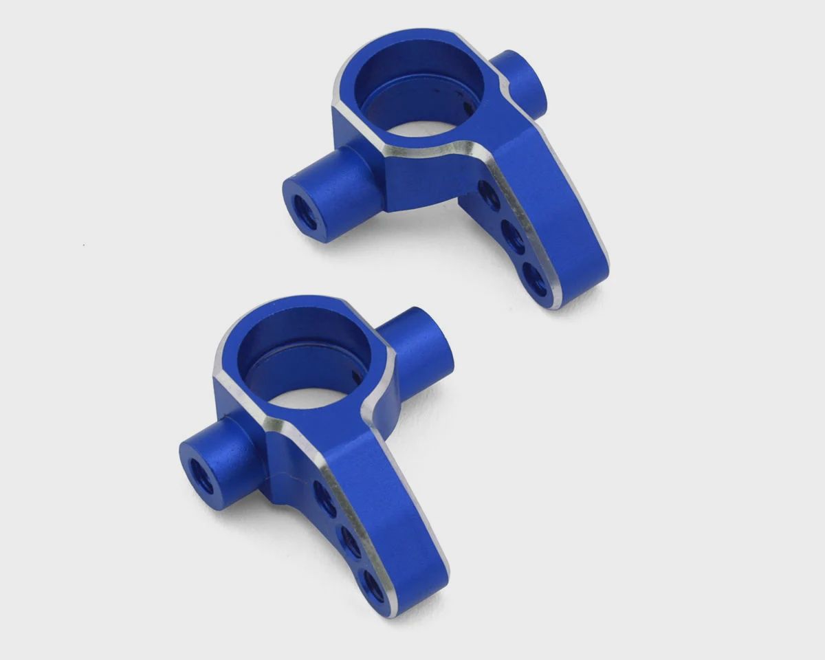 Yokomo RD/SD Aluminum Light Weight Steering Blocks (Blue) (2) (0°)