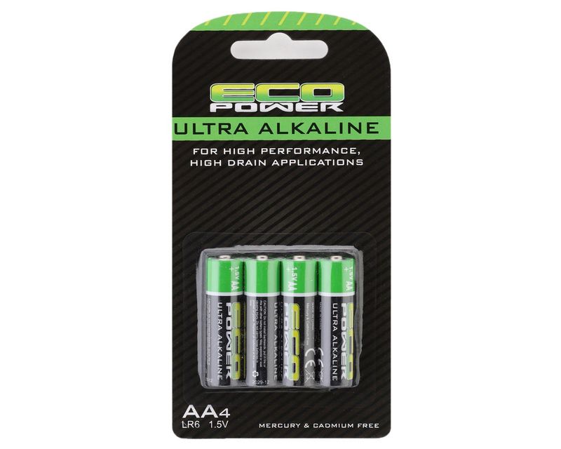 EcoPower Ultra Alkaline AA Batteries (4) (Mercury &amp; Cadmium Free)