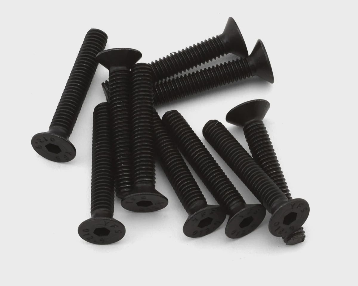 EcoPower 4mm "High Strength" Steel Flat Head Screws (10) (4x25mm)