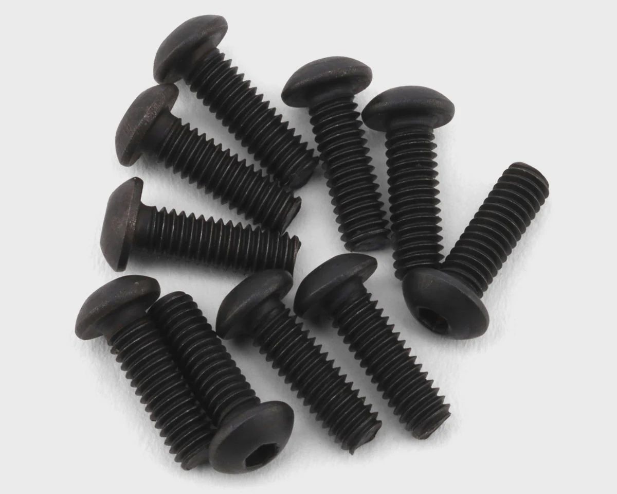 EcoPower 2.5mm "High Strength" Steel Button Head Screws (10) (2.5x8mm)
