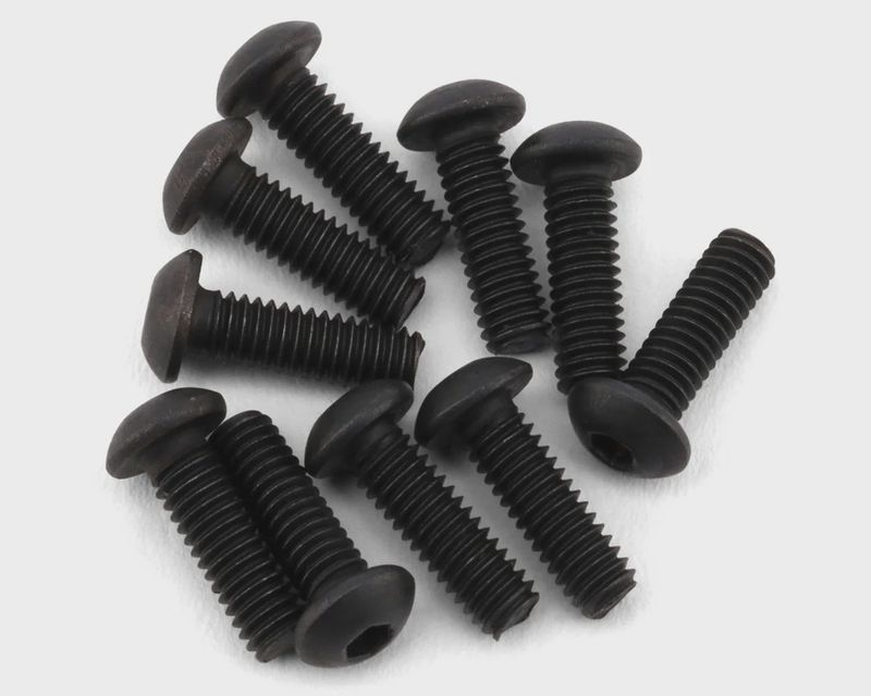 EcoPower 2.5mm "High Strength" Steel Button Head Screws (10) (2.5x8mm)