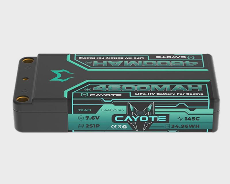 Cayote 2S 145C LCG Shorty LiHV Battery (7.6V/4600mAh) w/5mm Bullets