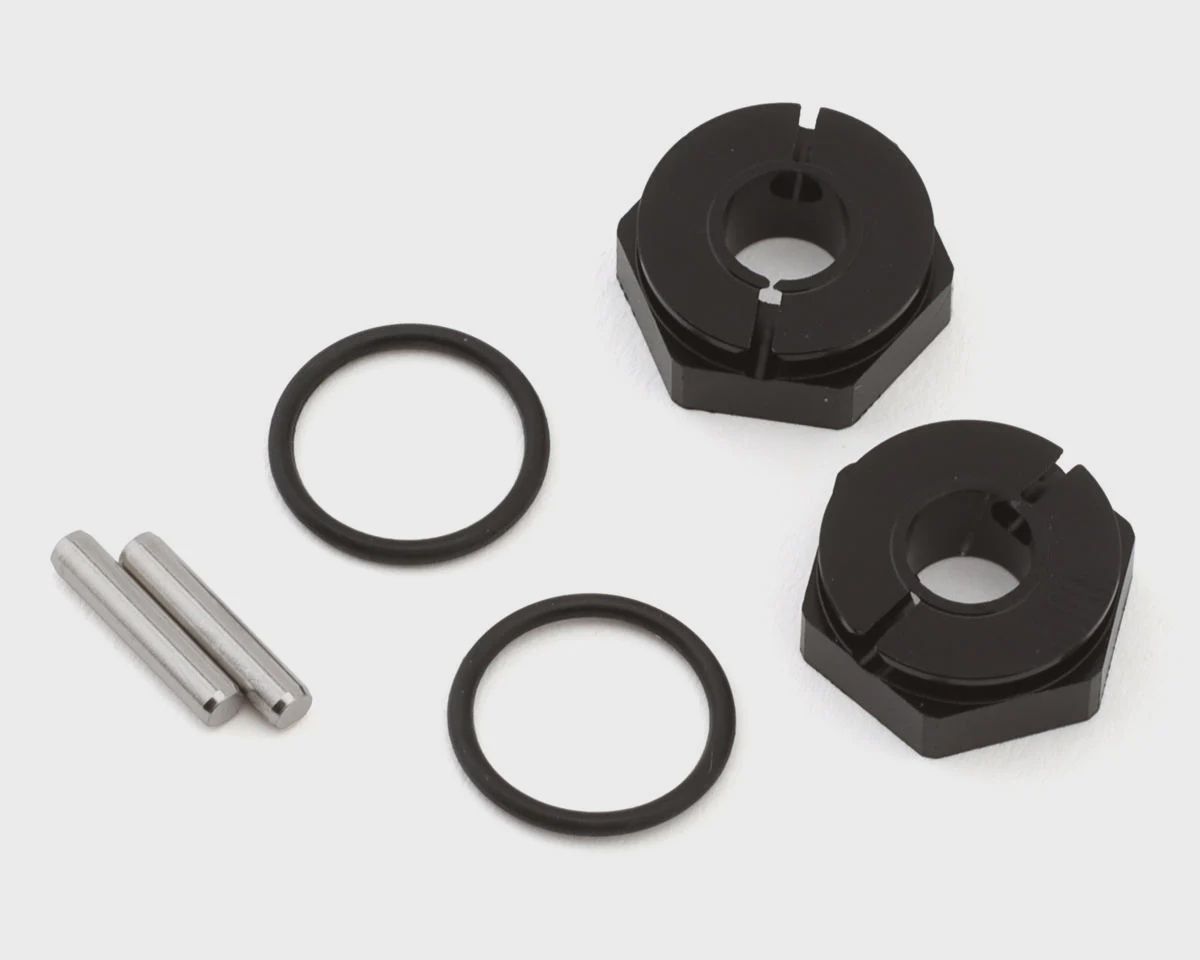 Topline Aluminum 12mm Wheel Hex Hubs (Neo Black) (2) (5mm Offset)
