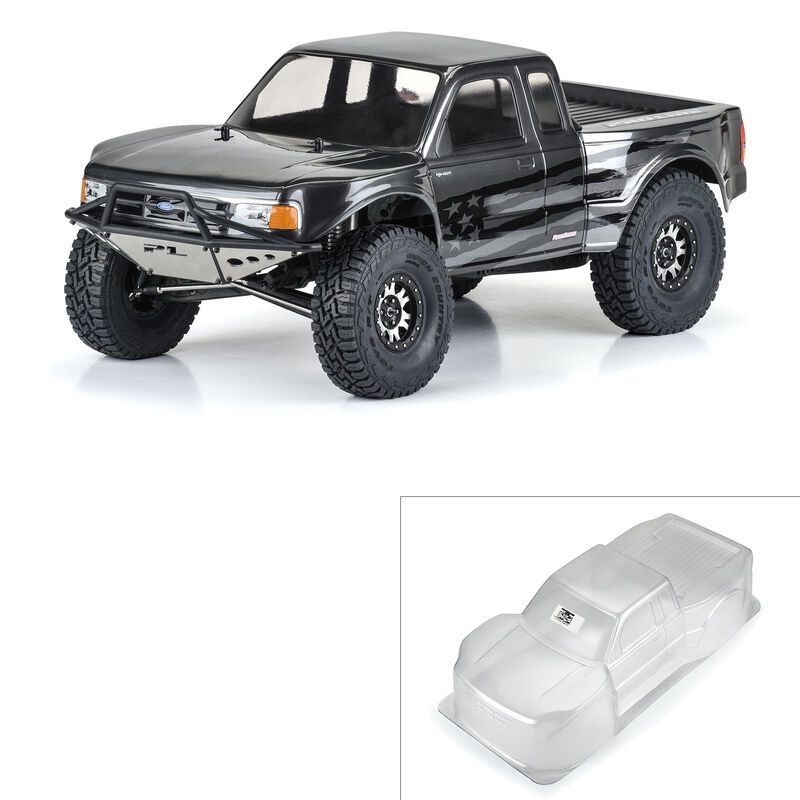 1/10 1993 Ford Ranger Pre-Runner CLEAR Body 12.3" WB Crawler