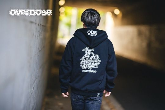 OVERDOSE 15th Anniversary ZIP UP Hoodie(Black)