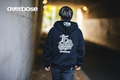 OVERDOSE 15th Anniversary ZIP UP Hoodie(Black)