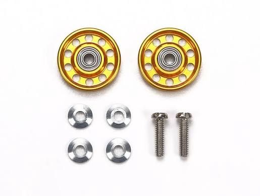 Tamiya Lightweight Aluminum Ball-Race Rollers (Gold) (13mm) (Limited Edition)