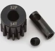 EcoPower Steel 32P Pinion Gear (Mod .8) (5mm Bore) (14T) w/3.17mm Reducer Sleeve