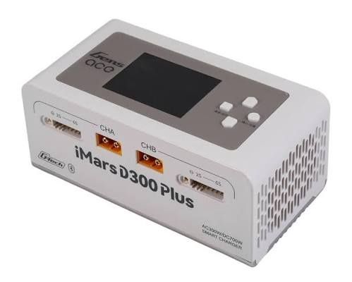Gens Ace iMars D300 Plus G-Tech Smart Dual AC/DC Charger (White) (6S/16A) (AC-300W) (DC-350W x2) w/Bluetooth App Control.