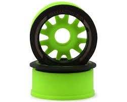NEXX Racing Mini-Z RWD "JUD" EVO Front Threaded Side-Wall Carbon-Fiber Rims (2mm Offset) (Green) (2)