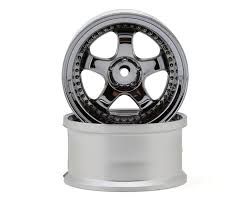 LAB Work Meister S1 1/10 Super High Traction 3-Piece Drift Wheels (Chrome) (2) (8mm Offset) w/12mm Hex