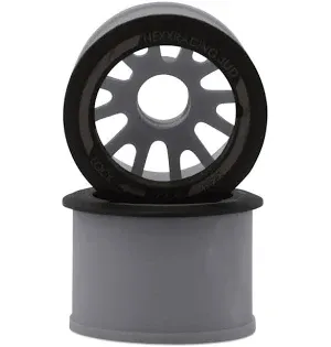 NEXX Racing Mini-Z RWD "JUD" EVO Rear Threaded Side-Wall Carbon Fiber Rims (3mm Offset) (Grey) (2)