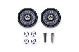 Tamiya JR HG 19mm Aluminum Ball-Race Limited-Edition Rollers Set (Ringless) (Asia Challenge/Black)