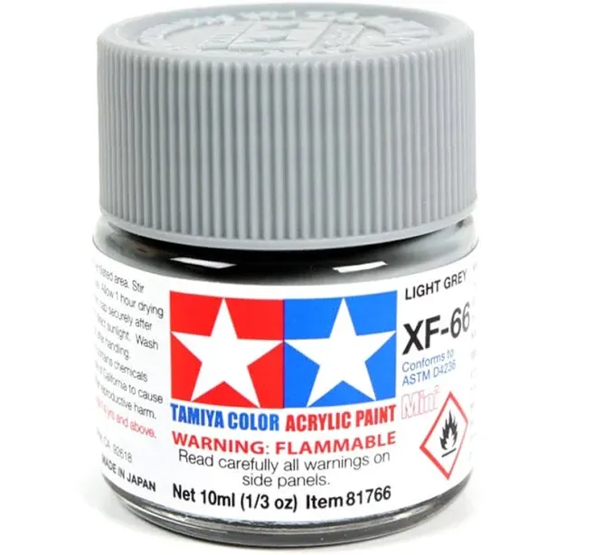 Tamiya XF-66 Flat Light Grey Acrylic Paint (10ml)