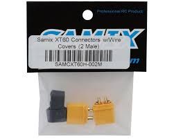 Samix XT60 Connectors w/Wire Covers (2 Male)