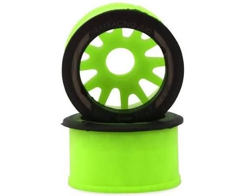 NEXX Racing Mini-Z RWD "JUD" EVO Rear Threaded Side-Wall Carbon Fiber Rims (1mm Offset) (Green) (2)