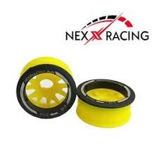 NEXX Racing Mini-Z RWD "JUD" EVO Front Threaded Side-Wall Carbon Fiber Rims (2mm Offset) (Yellow) (2)- front