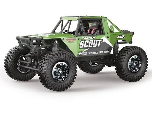Maverick Scout-24 Flux 1/24 4WS 4WD RTR Brushless Mini Rock Crawler (Green) w/2.4GHz Radio, Battery &amp; Charger