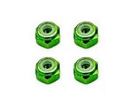 MARKA RACING ALU 2MM WHEEL LOCK NUT - GREEN (4PCS)