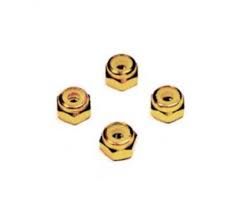 MARKA RACING ALU 2MM WHEEL LOCK NUT - GOLD (4PCS)