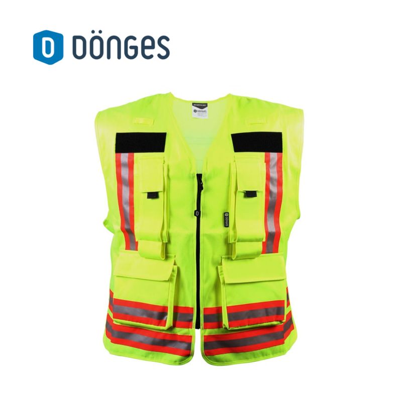 Kennzeichnungsweste, Gelb rot/silber/rot Reflex