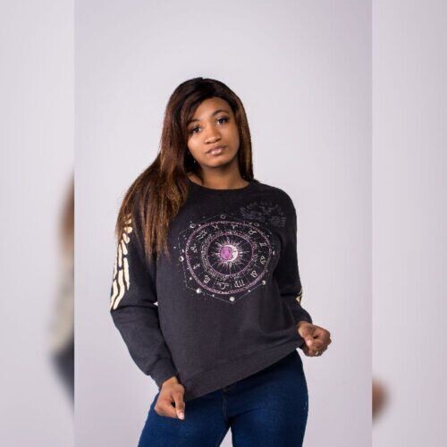 Black Zodiac Goddess Sweatshirt