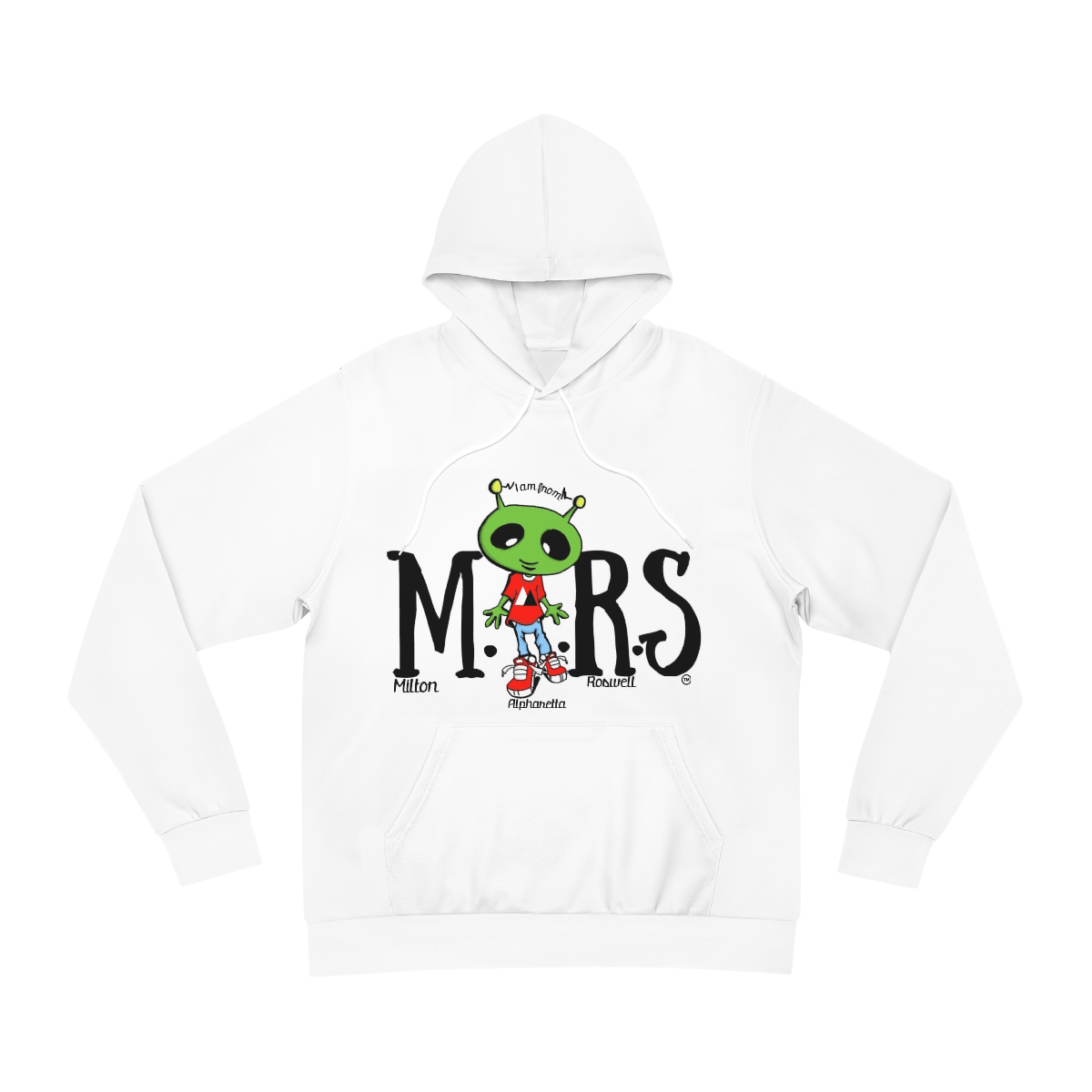 Big Kids MARS MARTIAN Black Hoodie