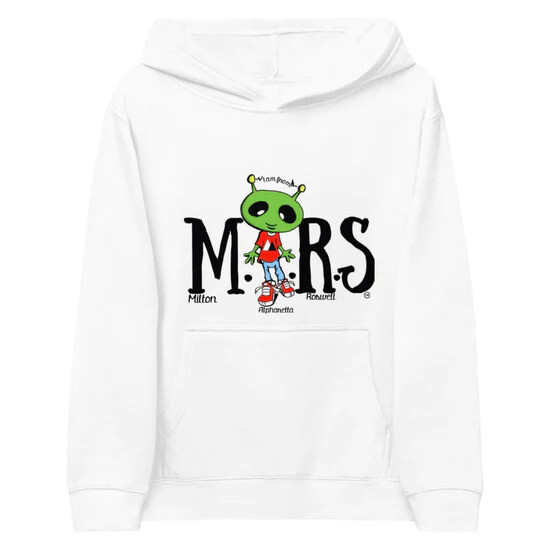 Big Kids MARS MARTIAN White Hoodie