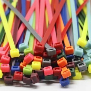 2.5mm x 200mm Mixed-colour Cable Ties 100pcs