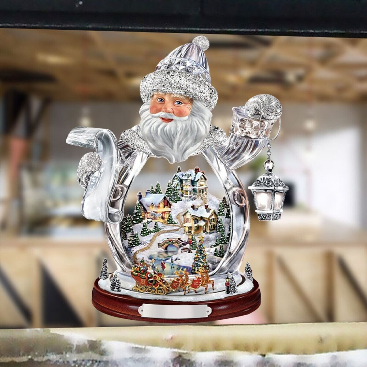 Christmas Decoration Crystal Xmas Tree Santa Claus Snowman Window Paste Sticker Winter Home Decor New Year 2023 Party Ornaments
